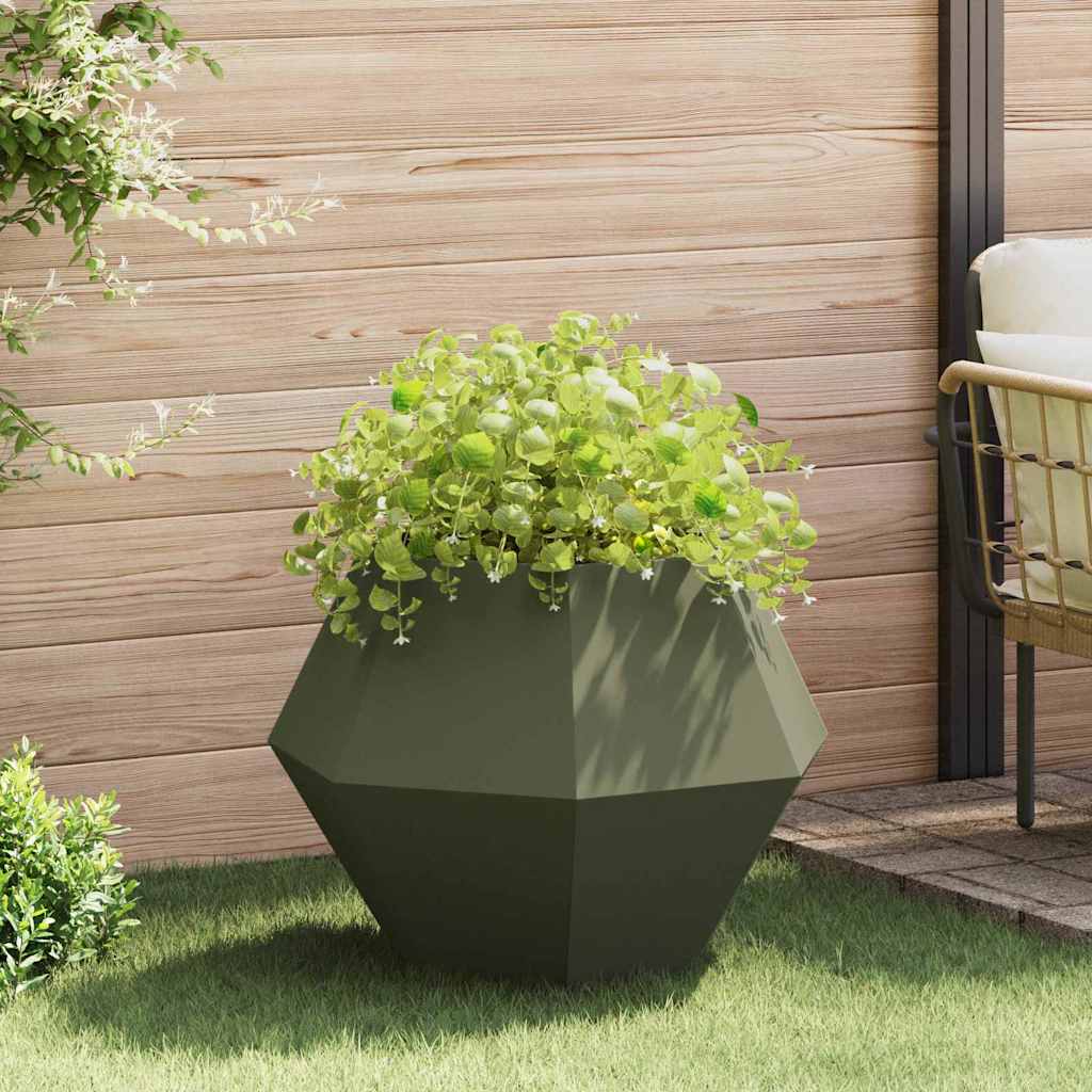 vidaXL Γλάστρα Λαδί 75 x 75 x 60 εκ Ατσάλι