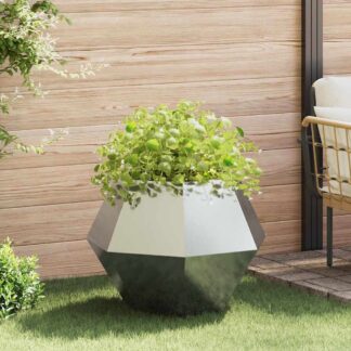 vidaXL Γλάστρα Ασημί 75 x 75 x 60 εκ Γαλβανισμένος Χάλυβας