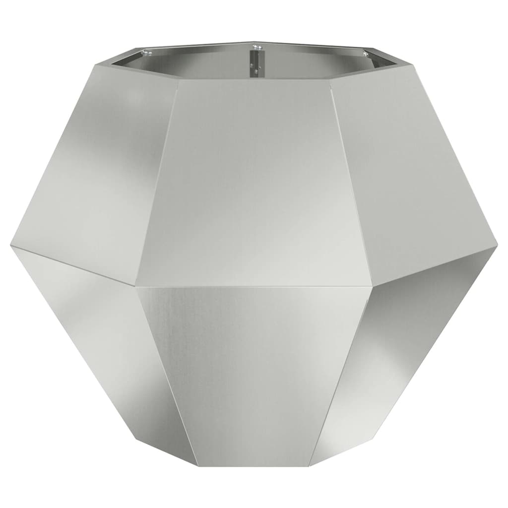 vidaXL Γλάστρα Ασημί 75 x 75 x 60 εκ Γαλβανισμένος Χάλυβας - Image 5