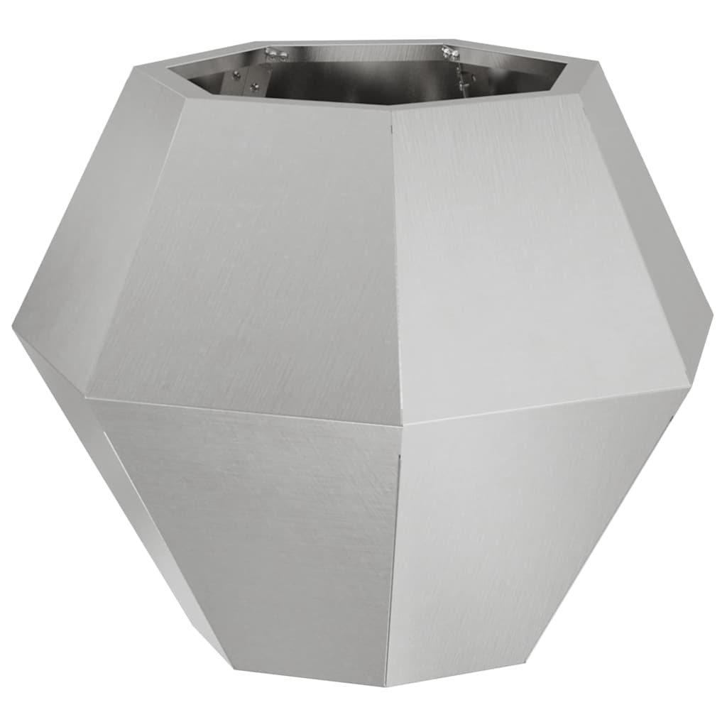 vidaXL Γλάστρα Ασημί 50 x 50 x 40 cm Ανοξείδωτο Ατσάλι - Image 2
