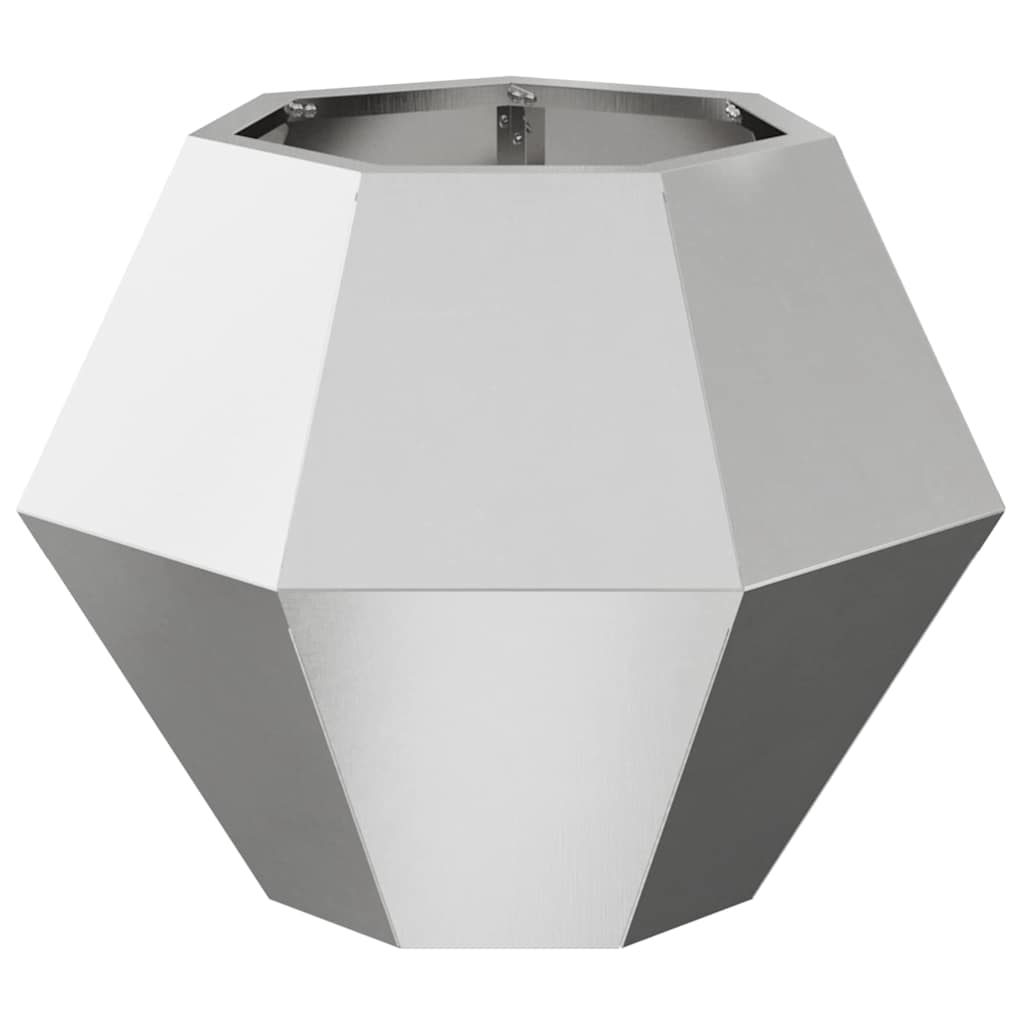 vidaXL Γλάστρα Ασημί 50 x 50 x 40 cm Ανοξείδωτο Ατσάλι - Image 5