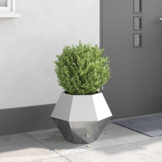 vidaXL Γλάστρα Ασημί 50 x 50 x 40 cm Γαλβανισμένος Χάλυβας