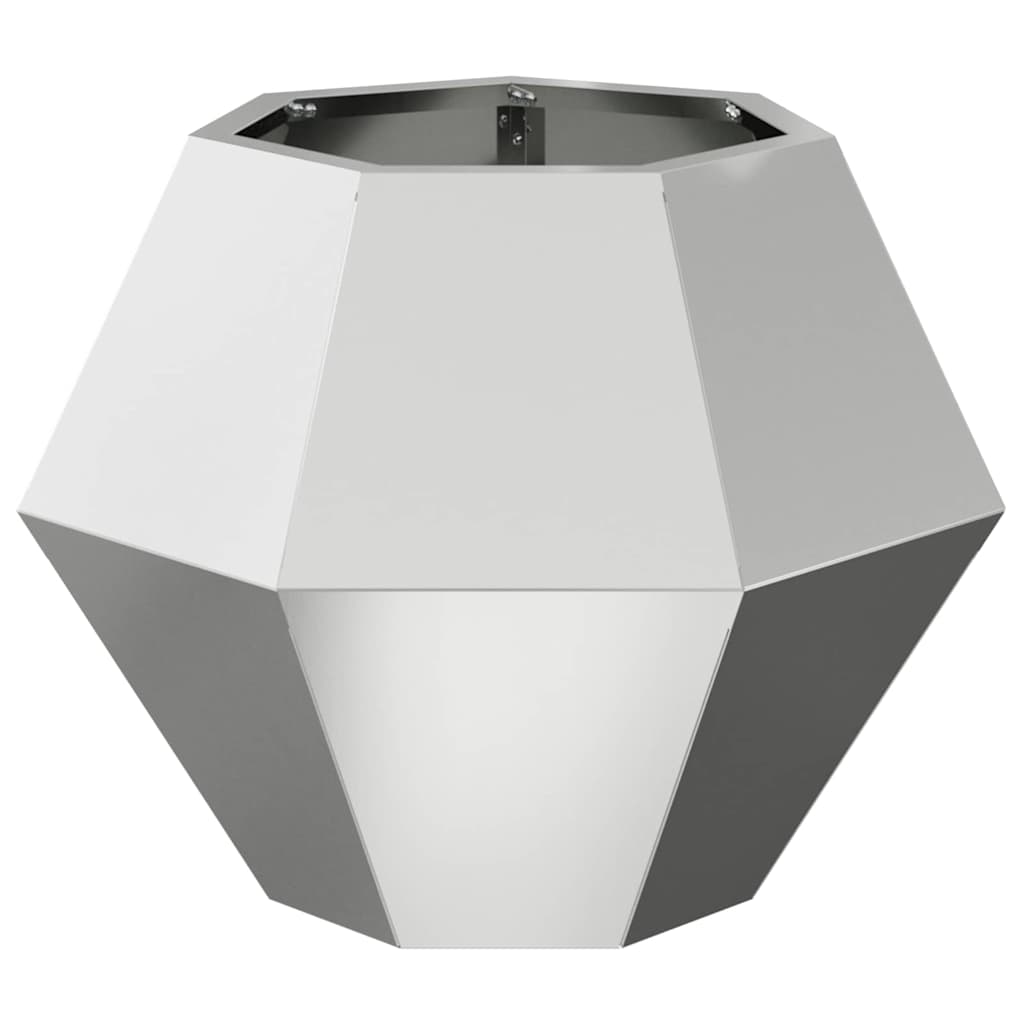 vidaXL Γλάστρα Ασημί 50 x 50 x 40 cm Γαλβανισμένος Χάλυβας - Image 5