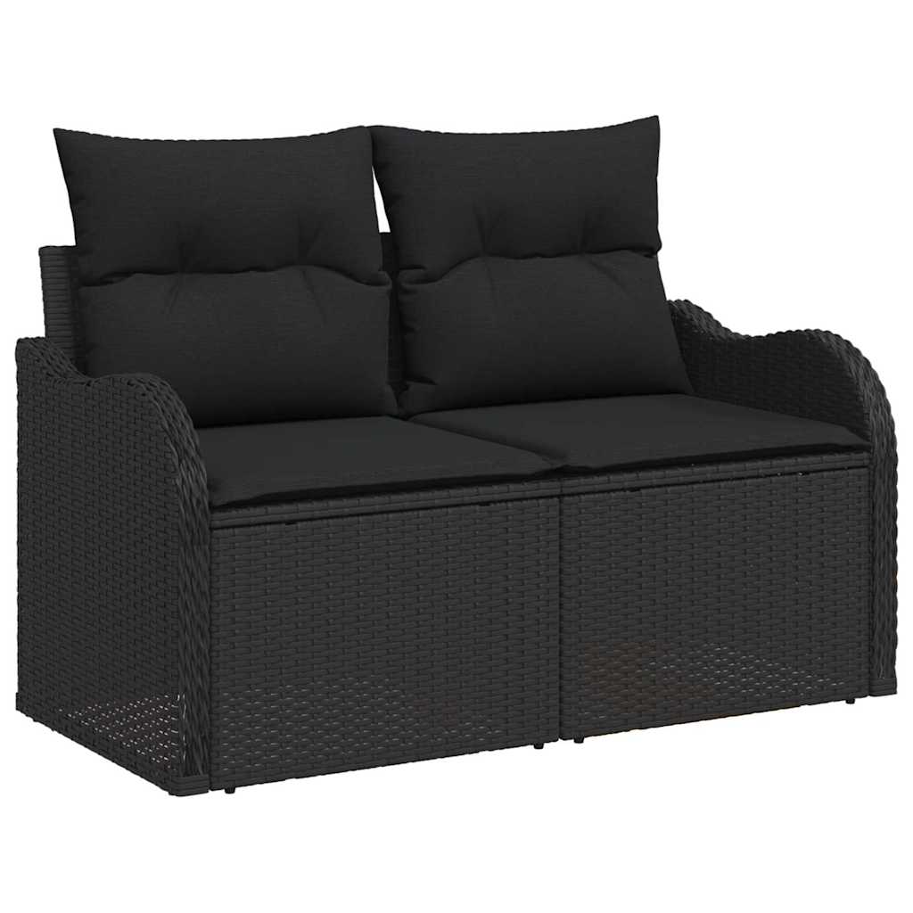vidaXL Σετ Καναπέ Κήπου 10 τμχ. Μαύρο συνθετικό ρατάν - Image 2