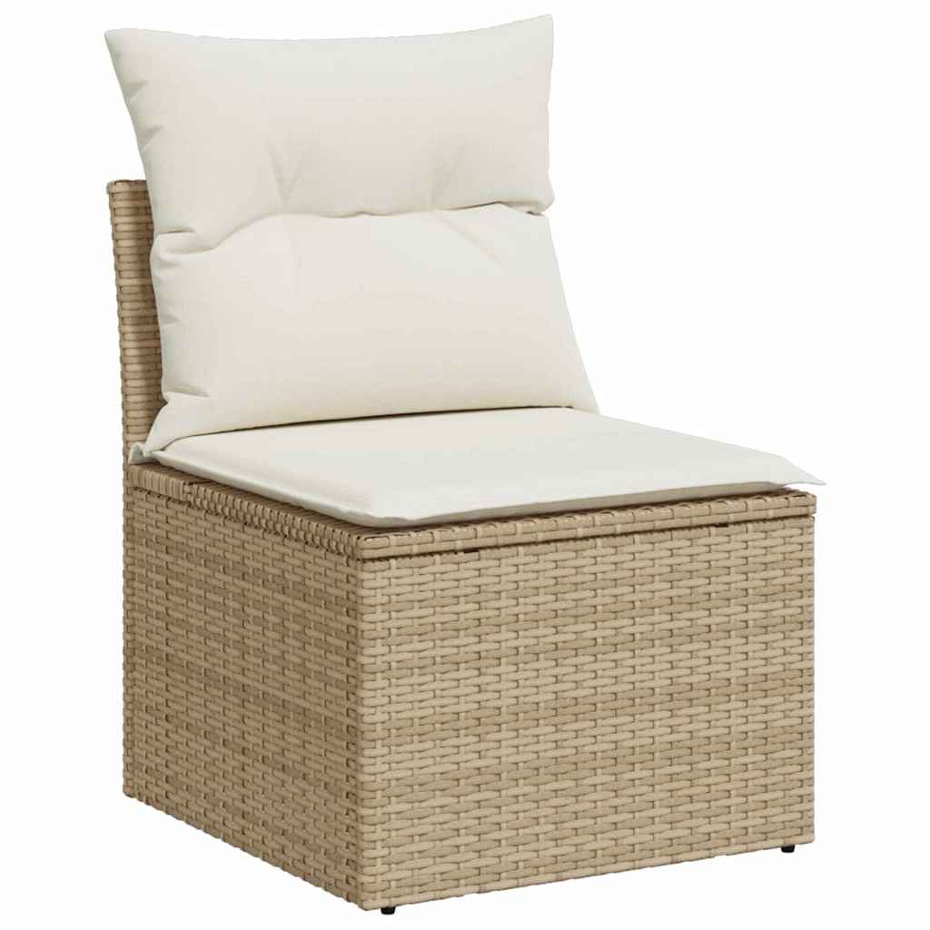 vidaXL Σετ Καναπέ Κήπου 7 τμχ. Μπεζ συνθετικό ρατάν - Image 5