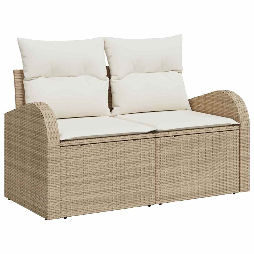 vidaXL Σετ Καναπέ Κήπου 6 τμχ. Μπεζ συνθετικό ρατάν - Image 4