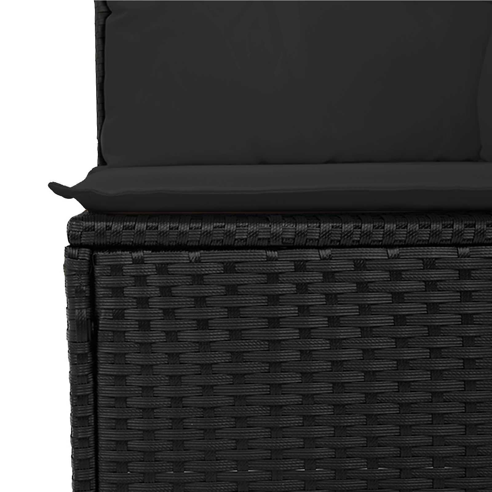vidaXL Σετ Καναπέ Κήπου 8 pcs Μαύρο συνθετικό ρατάν - Image 2