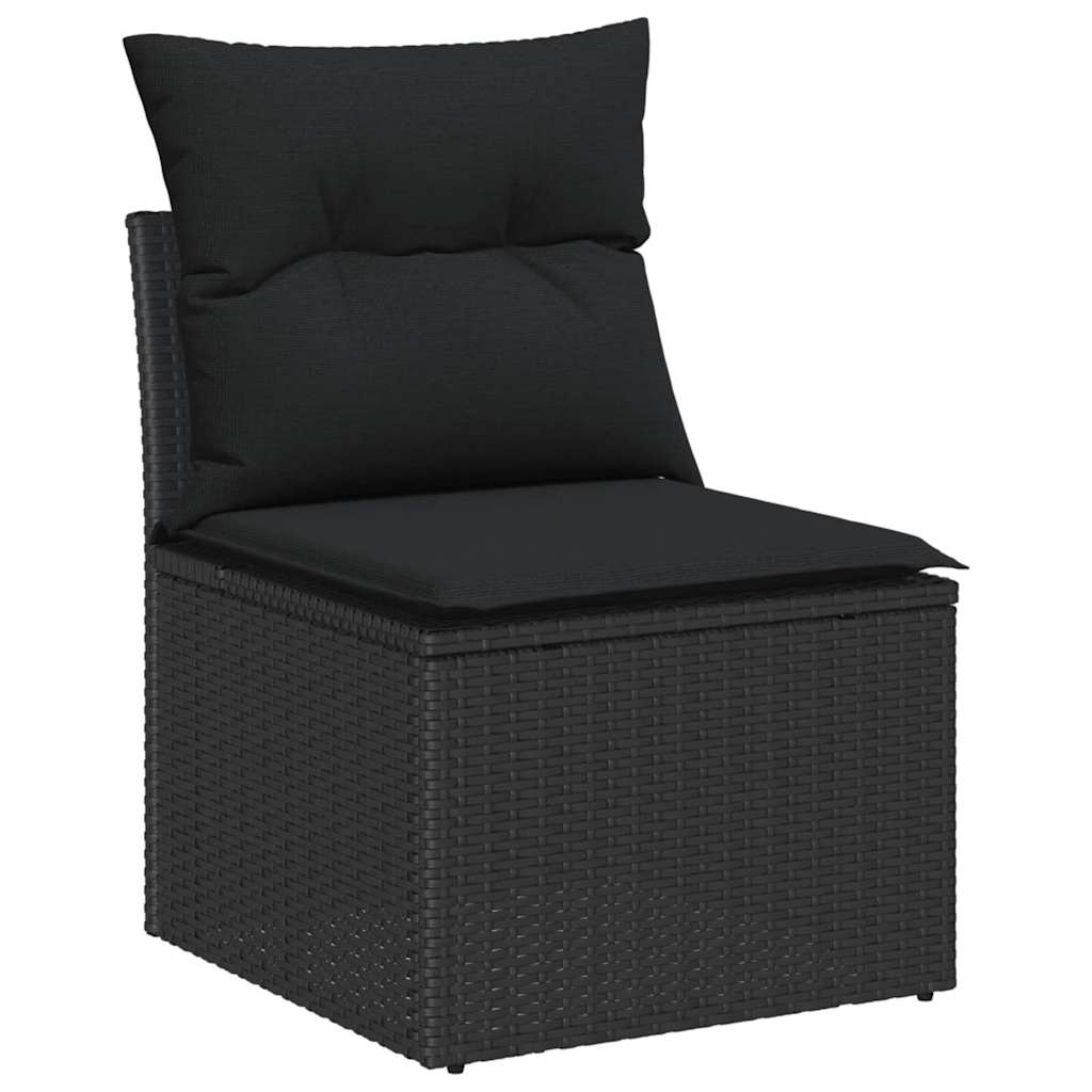 vidaXL Σετ Καναπέ Κήπου 12 τμχ. Μαύρο συνθετικό ρατάν - Image 5