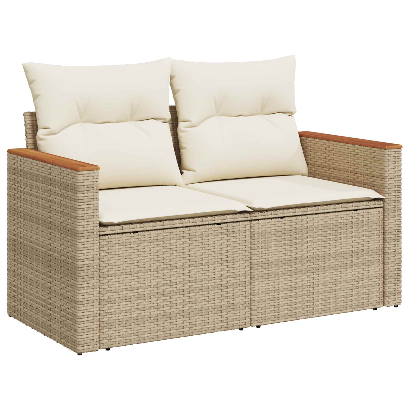 vidaXL Σετ Καναπέ Κήπου 8 τμχ. Μπεζ συνθετικό ρατάν - Image 5