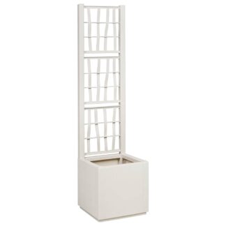 vidaXL Κηποτινάκι με Τρέλα Λευκό 36 x 36 x 140 εκ. PP
