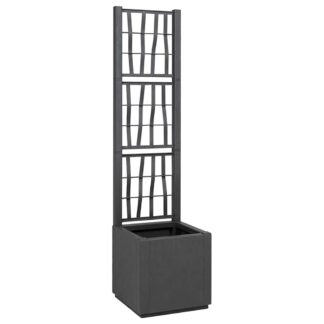 vidaXL Κηποτινάκι με Τρέλα Σκούρο Γκρι 36 x 36 x 140 εκ. PP