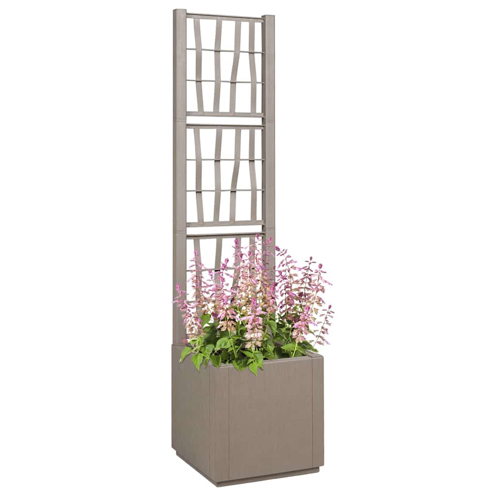 vidaXL Κηποτινάκι με Τρέλα Ανοιχτό καφέ 36 x 36 x 140 εκ. PP - Image 2