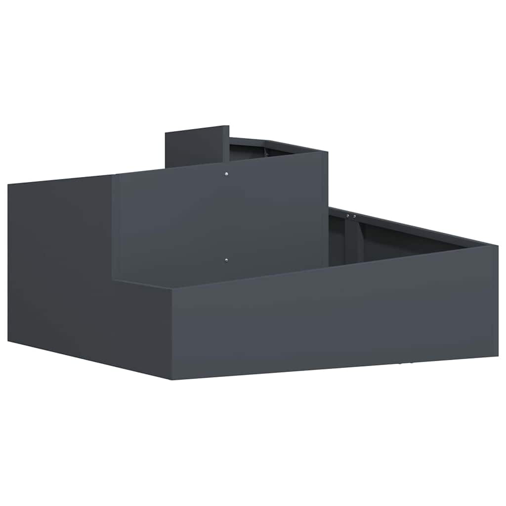 vidaXL Γλάστρα Κήπου Ανθρακί 80 x 80 x 50 εκ. Ψυχρής έλασης χάλυβας - Image 2