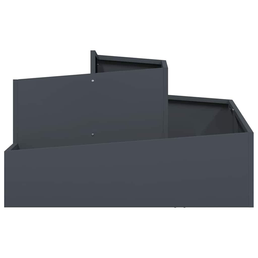 vidaXL Γλάστρα Κήπου Ανθρακί 80 x 80 x 50 εκ. Ψυχρής έλασης χάλυβας - Image 5