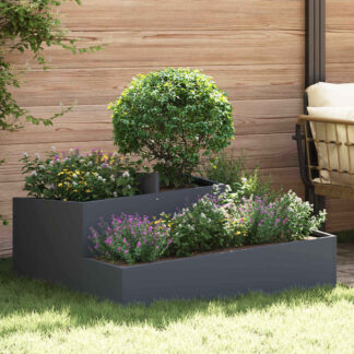 vidaXL Γλάστρα Κήπου Ανθρακί 100 x 100 x 50 cm Ψυχρής έλασης χάλυβας