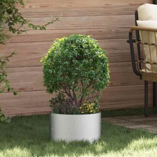 vidaXL Δακτύλιος γλάστρας Ασημί 30 x 30 x 20 cm Επικαλυμμένος Χάλυβας