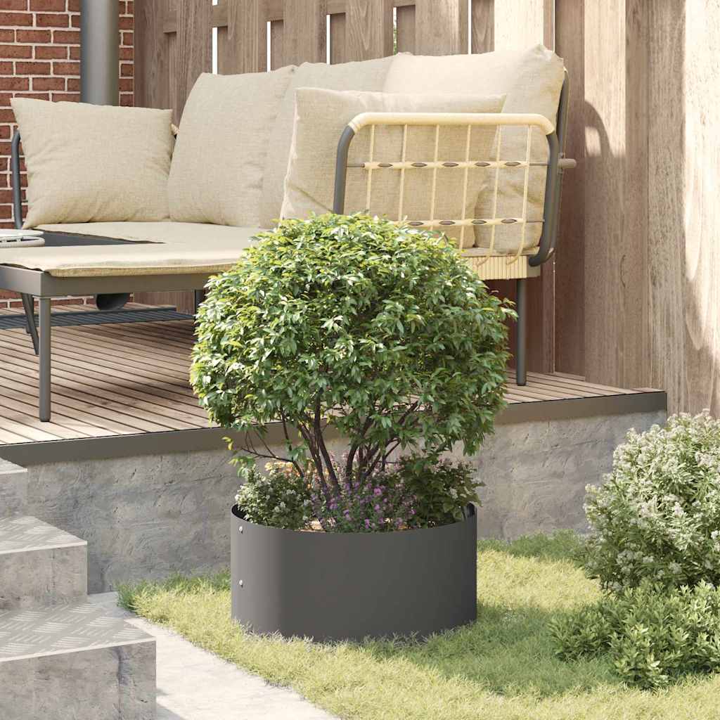 vidaXL Δακτύλιος γλάστρας Μαύρο 40 x 40 x 20 cm Ψυχρής έλασης χάλυβας - Image 4