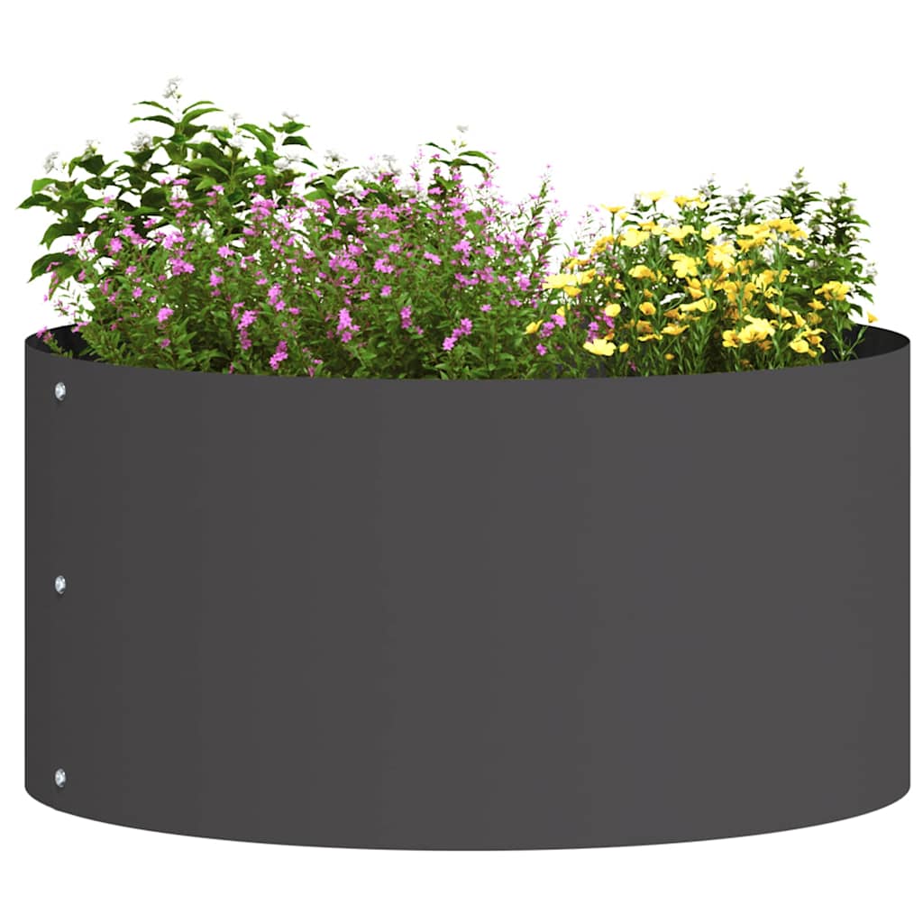 vidaXL Δακτύλιος γλάστρας Μαύρο 40 x 40 x 20 cm Ψυχρής έλασης χάλυβας - Image 3
