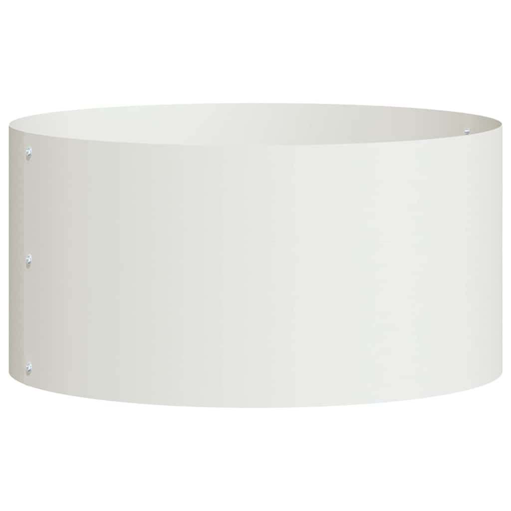 vidaXL Δακτύλιος γλάστρας Λευκό 40 x 40 x 20 cm Ψυχρής έλασης χάλυβας - Image 2