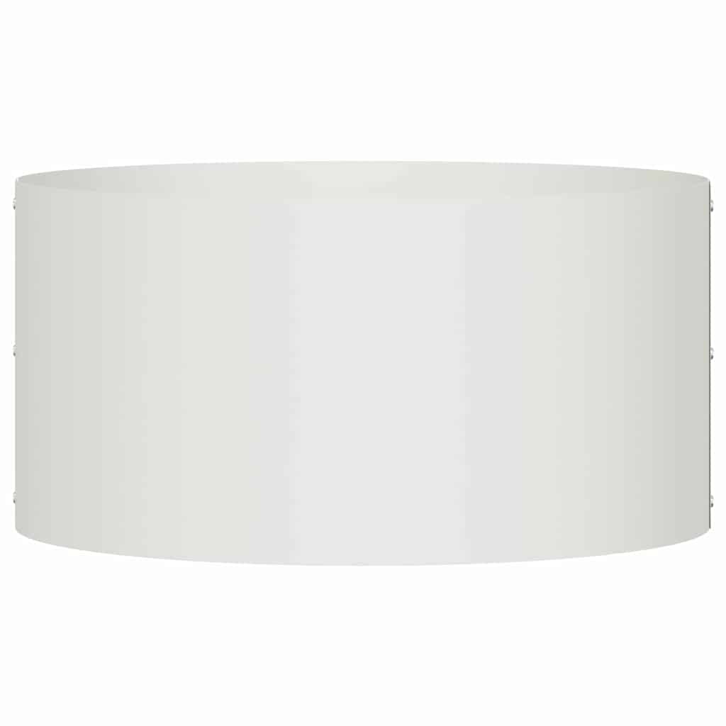 vidaXL Δακτύλιος γλάστρας Λευκό 40 x 40 x 20 cm Ψυχρής έλασης χάλυβας - Image 5