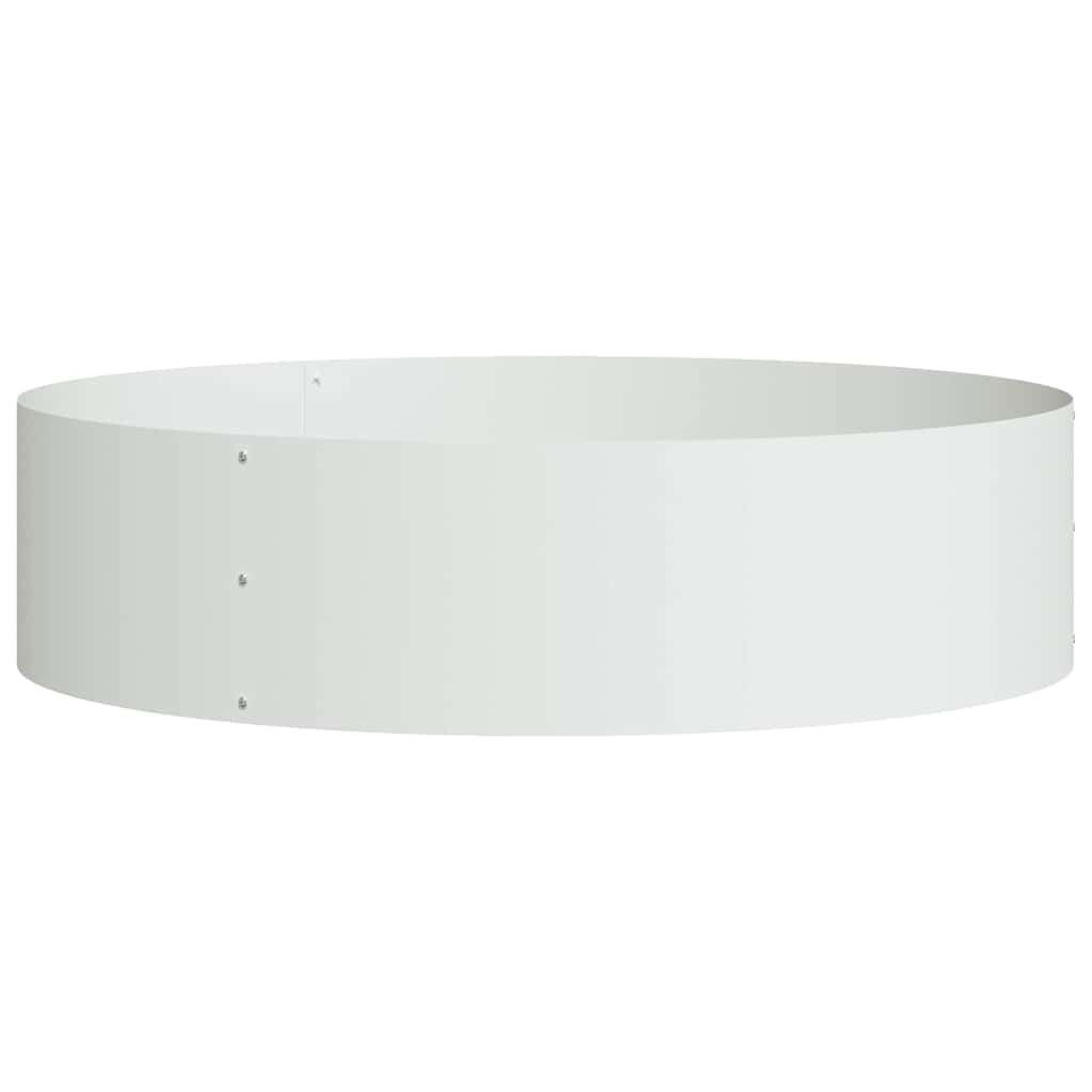 vidaXL Δακτύλιος γλάστρας 5 τμχ. Λευκό 80 x 80 x 20 cm - Image 5