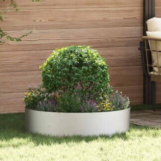 vidaXL Δακτύλιος γλάστρας Ασημί 80 x 80 x 20 cm Ανοξείδωτο ατσάλι