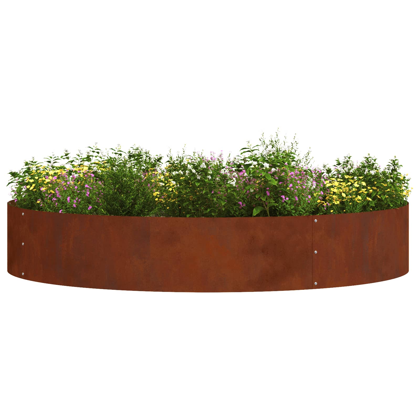 vidaXL Δακτύλιος γλάστρας 5 τμχ. Σκ rusty 120 x 120 x 20 εκ. - Image 3