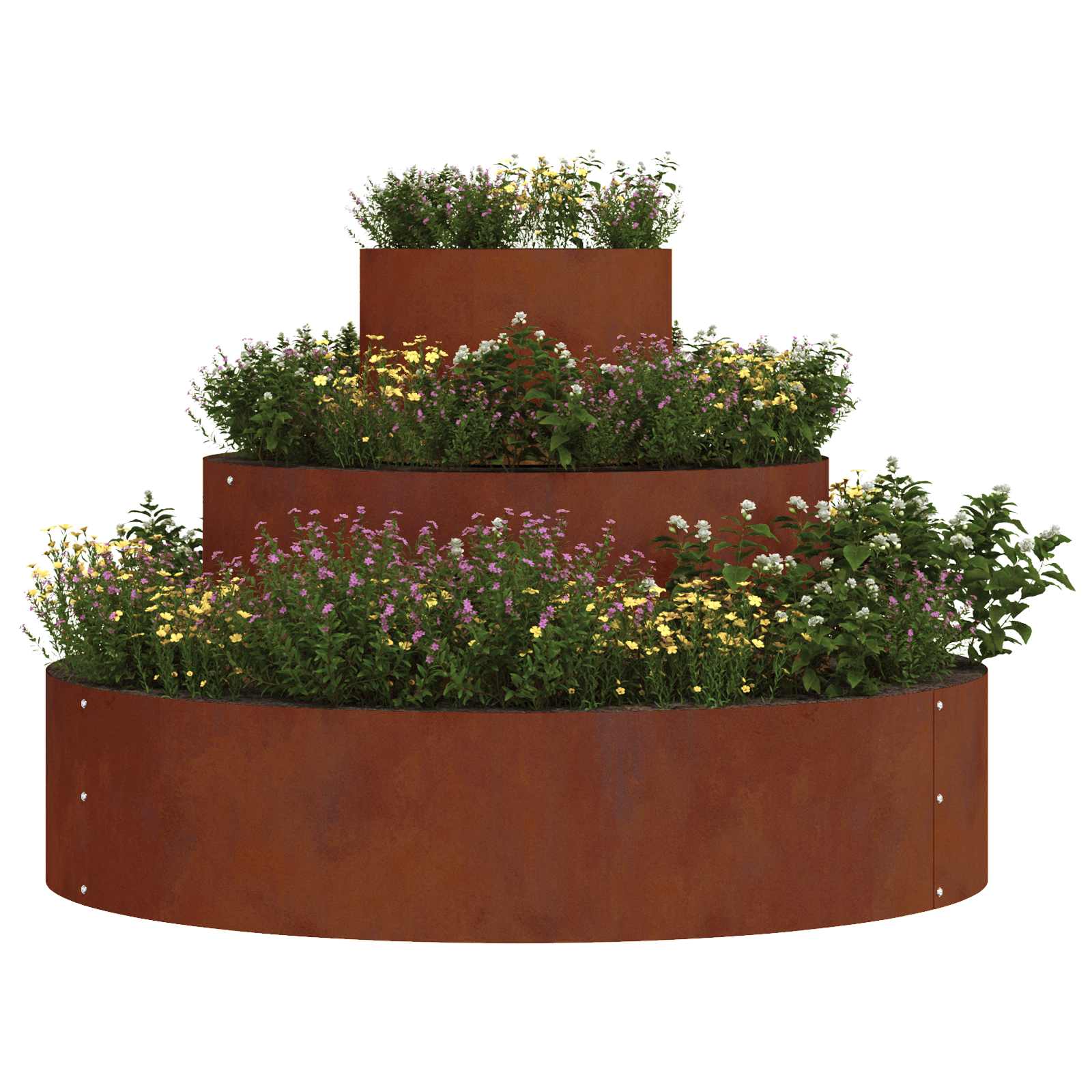 vidaXL Γλάστρα Κήπου Σκ rusty 90 x 90 x 20 εκ - Image 3