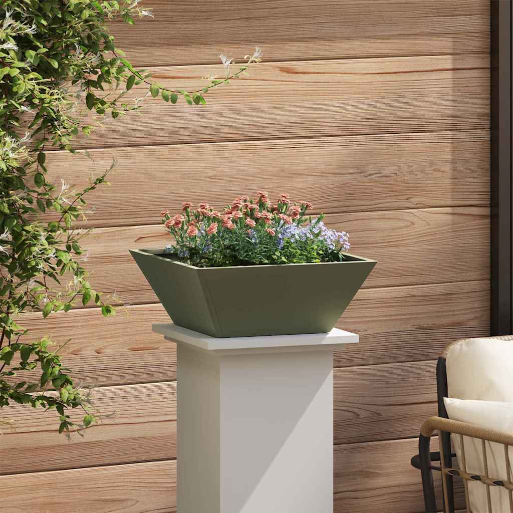 vidaXL Γλάστρα Κήπου 5 τμχ. Λαδί 40 x 40 x 15 cm Ψυχρής έλασης χάλυβας - Image 4