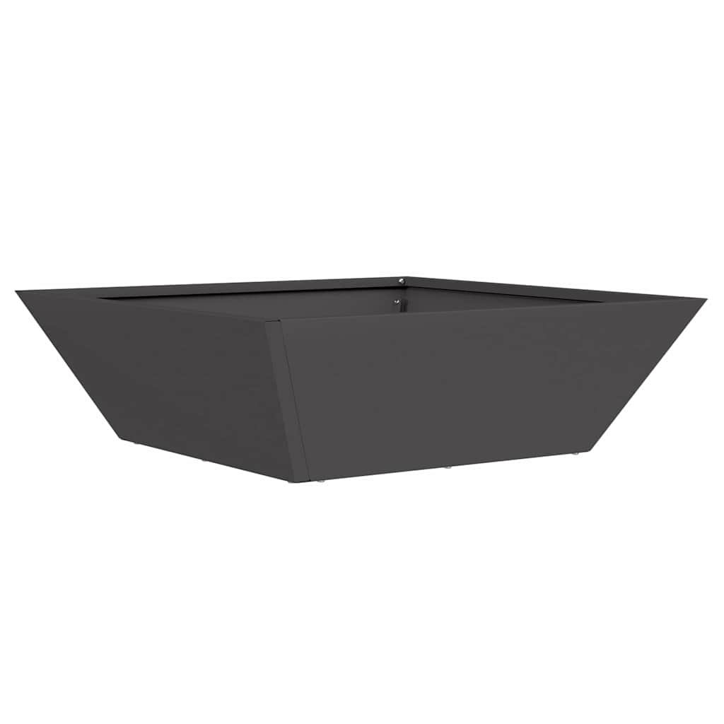 vidaXL Γλάστρα Κήπου Μαύρο 50 x 50 x 15 cm Ψυχρής έλασης χάλυβας - Image 2