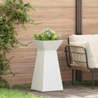 vidaXL Γλάστρα Πυλώνας 2 τμχ. Λευκό 35 x 35 x 73 εκ.