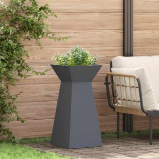 vidaXL Γλάστρα Πυλώνας Ανθρακί 35 x 35 x 73 εκ. Ψυχρής έλασης χάλυβας