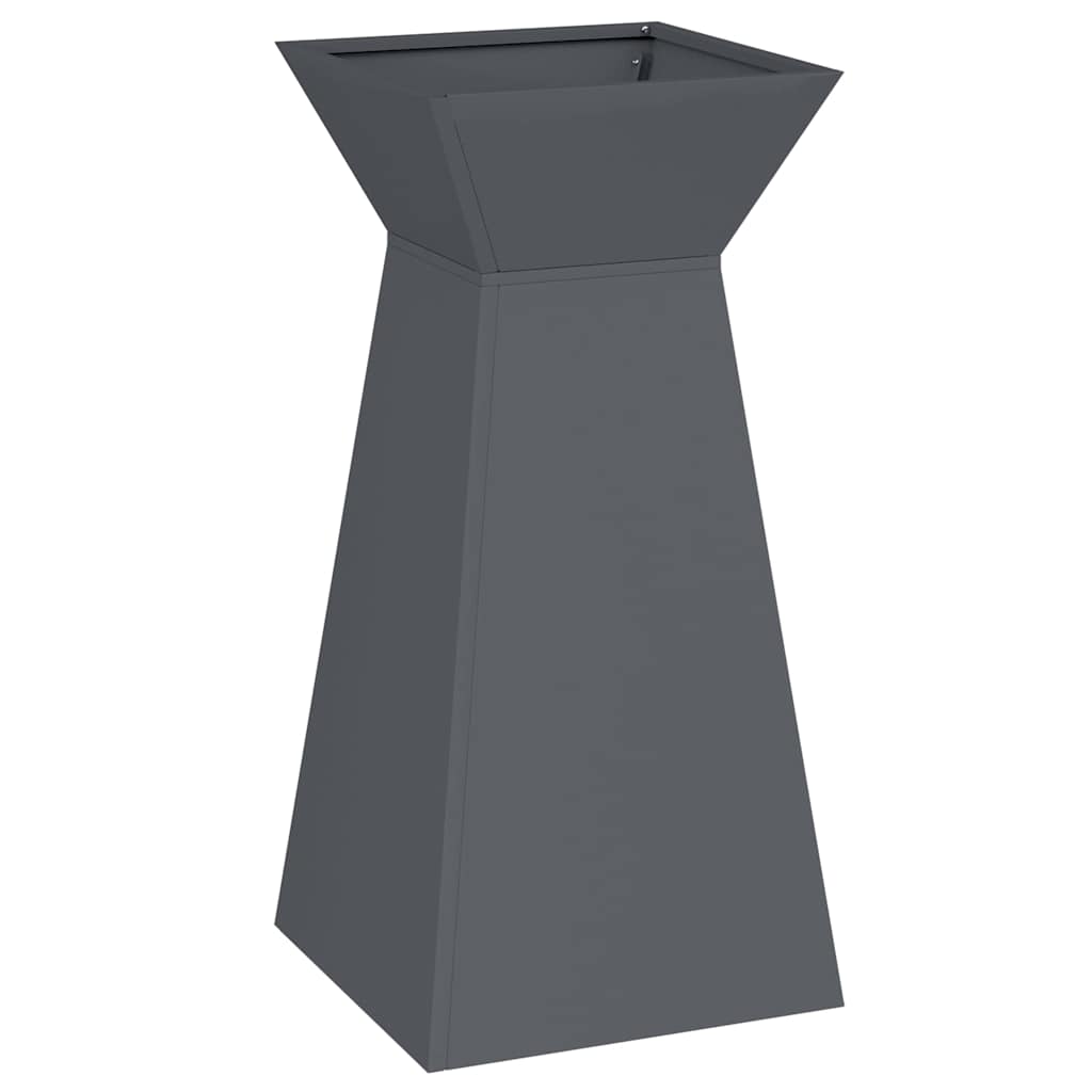 vidaXL Γλάστρα Πυλώνας 2 τμχ. Ανθρακί 35 x 35 x 73 εκ. - Image 5