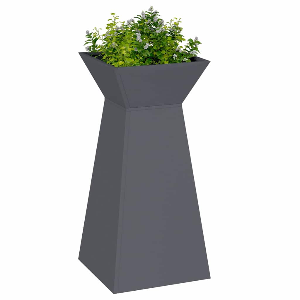 vidaXL Γλάστρα Πυλώνας 2 τμχ. Ανθρακί 35 x 35 x 73 εκ. - Image 3