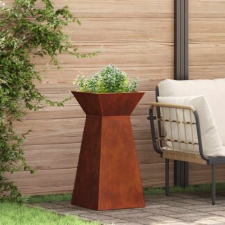 vidaXL Γλάστρα Πυλώνας 2 τμχ. Σκ rusty 35 x 35 x 73 εκ.