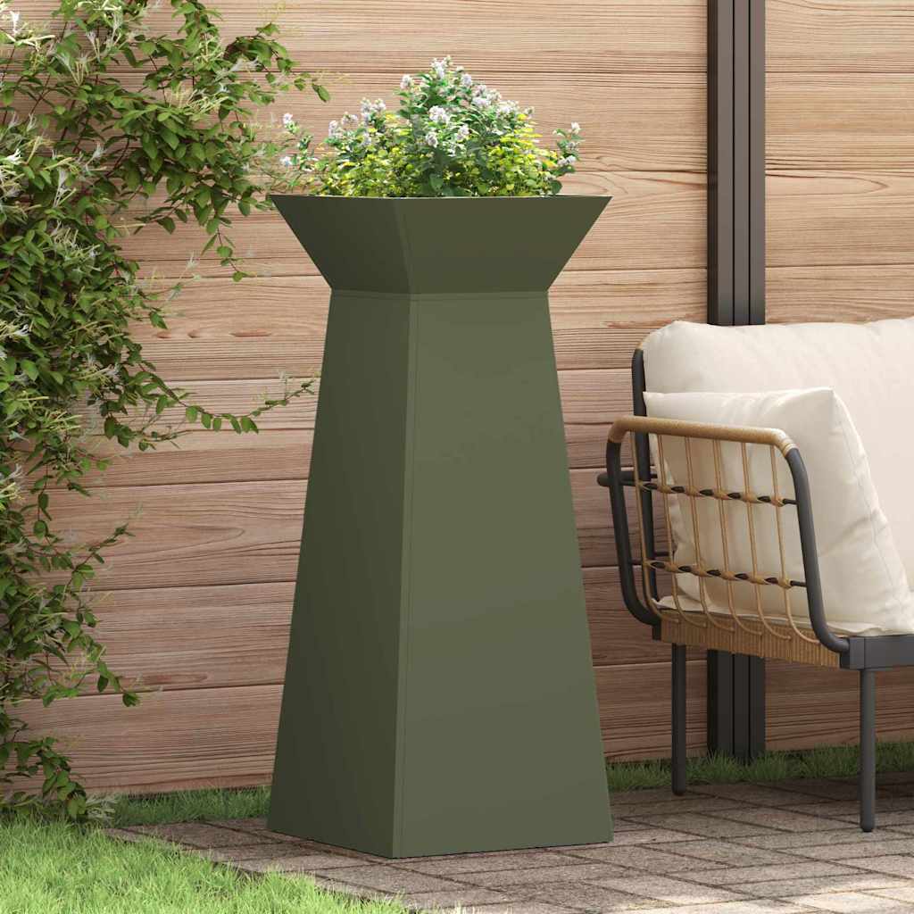 vidaXL Γλάστρα Πυλώνας 2 τμχ. Λαδί 40 x 40 x 100 cm