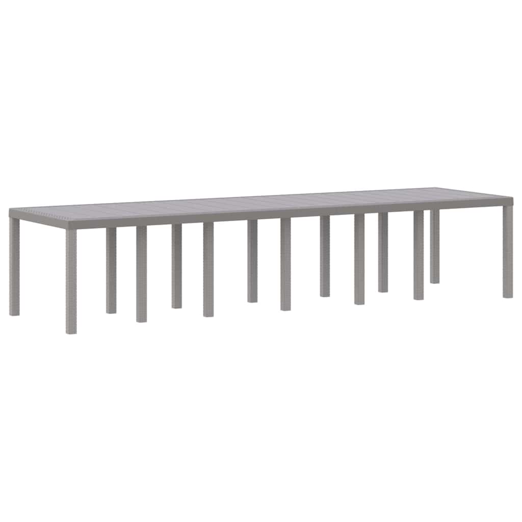 vidaXL Σέτ φαγητού για κήπο 13 τμχ. Ανοιχτό γκρι Rattan Polt - Image 4