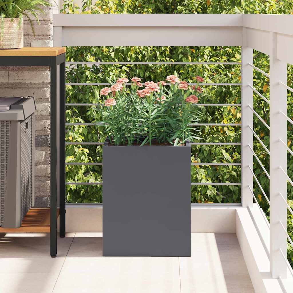 vidaXL Γλάστρα Κήπου Ανθρακί 32 x 32 x 40 εκ. Ψυχρής έλασης χάλυβας - Image 4