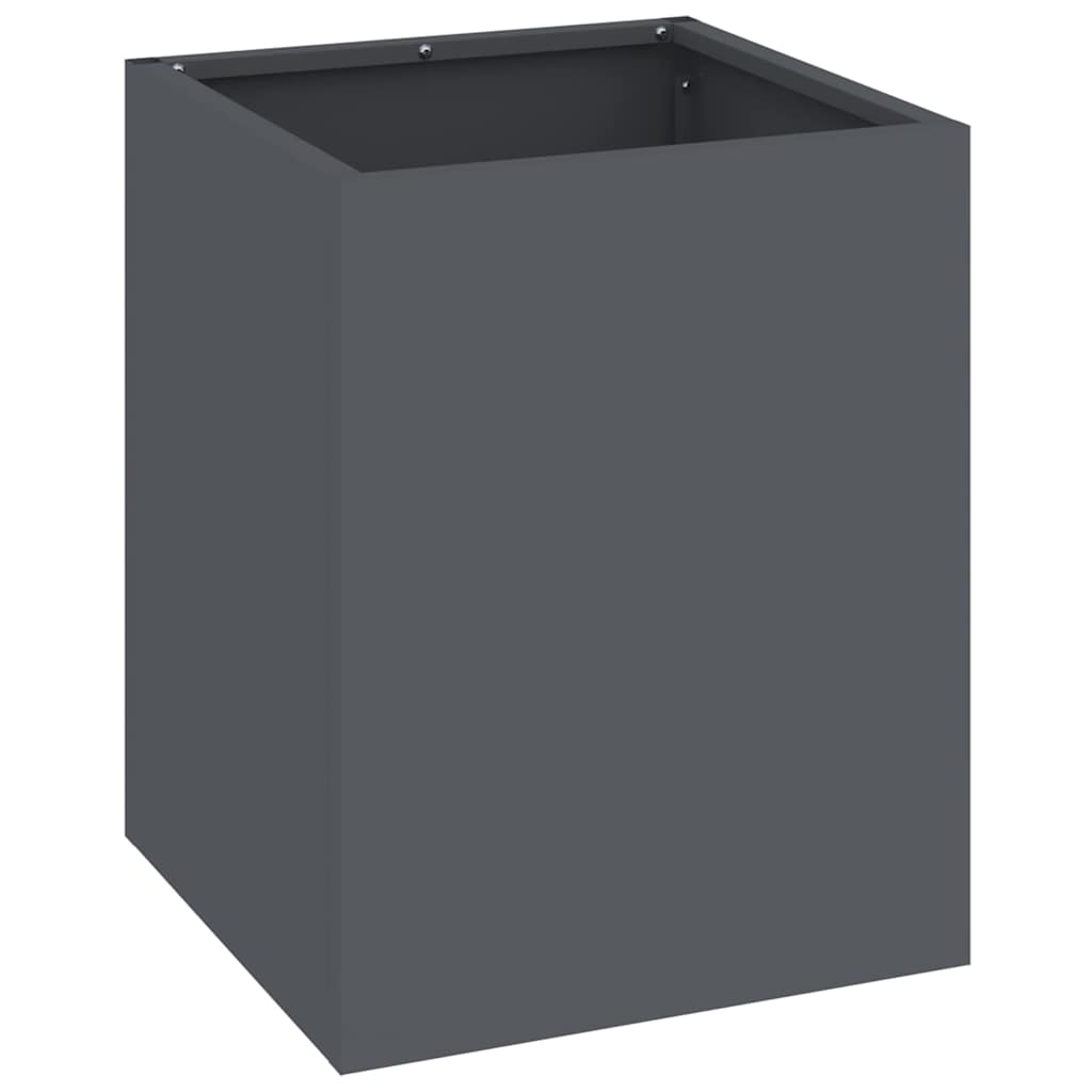 vidaXL Γλάστρα Κήπου Ανθρακί 32 x 32 x 40 εκ. Ψυχρής έλασης χάλυβας - Image 2