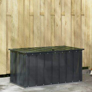 vidaXL Κουτί αποθήκευσης κήπου Μαύρο 101 x 56,5 x 50 εκ Ατσάλι