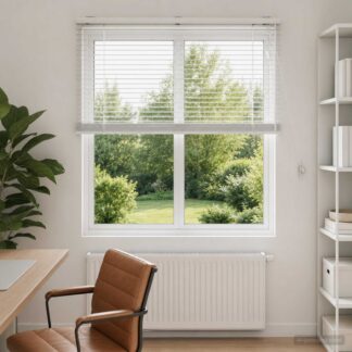 vidaXL Βενετσιάνικη Σκίαση Λευκό 100 x 130 cm 35 mm