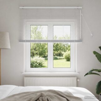 vidaXL Βενετσιάνικη Σκίαση Λευκό 125 x 130 εκ 35 mm