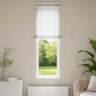 vidaXL Βενετσιάνικη Σκίαση Λευκό 65 x 160 εκ. 35 mm