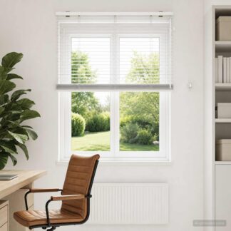 vidaXL Βενετσιάνικη Σκίαση Λευκό 85 x 160 εκ. 35 mm