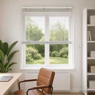 vidaXL Βενετσιάνικη Σκίαση Λευκό 100 x 160 cm 35 mm