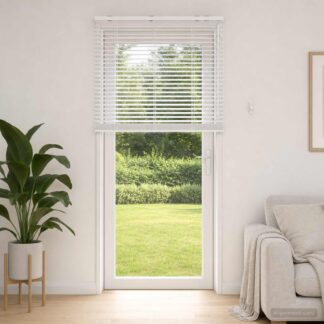 vidaXL Βενετσιάνικη Σκίαση Λευκό 95 x 250 εκ. 35 mm