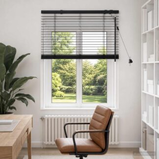vidaXL Βενετσιάνικη Σκίαση Μαύρο 85 x 130 εκ 35 mm