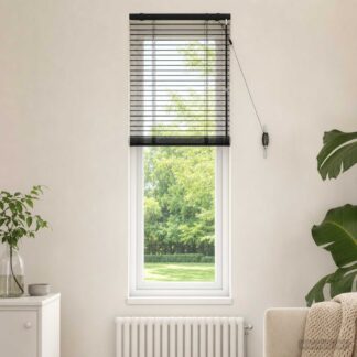 vidaXL Βενετσιάνικη Σκίαση Μαύρο 65 x 160 εκ. 35 mm