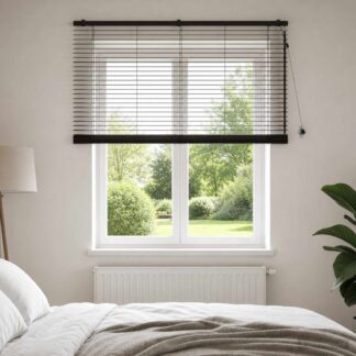 vidaXL Βενετσιάνικη Σκίαση Σκούρο Καφέ 150 x 130 εκ 35 mm