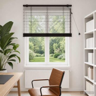 vidaXL Βενετσιάνικη Σκίαση Σκούρο Καφέ 85 x 160 εκ. 35 mm